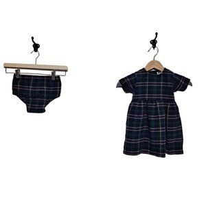 Vintage Baby Gap Dress Toddler Girl 2 Years Tartan Plaid Diaper Cover Classic